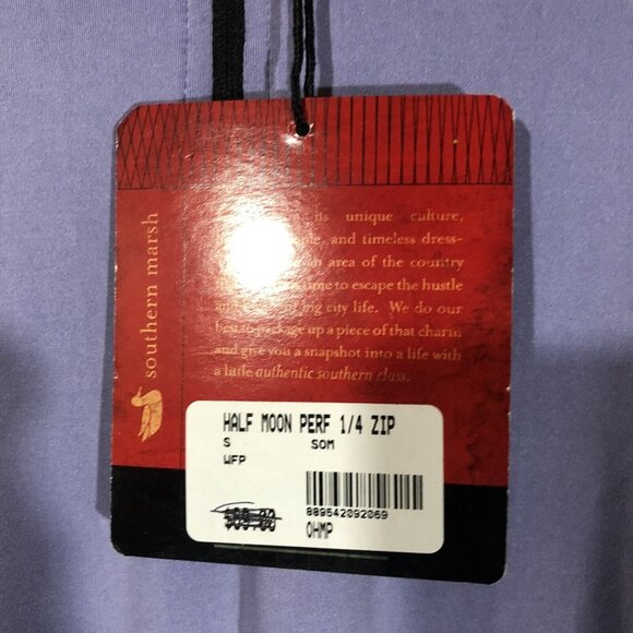 NEW Southern Marsh Half Moon Performance 1/4 ZipPullover Mens Size Small Purple - Picture 5 of 12